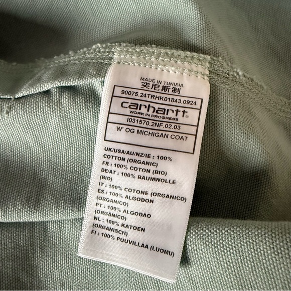 Carhartt Work In Progress OG Michigan Mint Green Jacket - Picture 11 of 11
